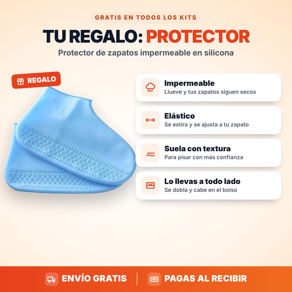 Regalo: protector de zapatos impermeable en todos los kits