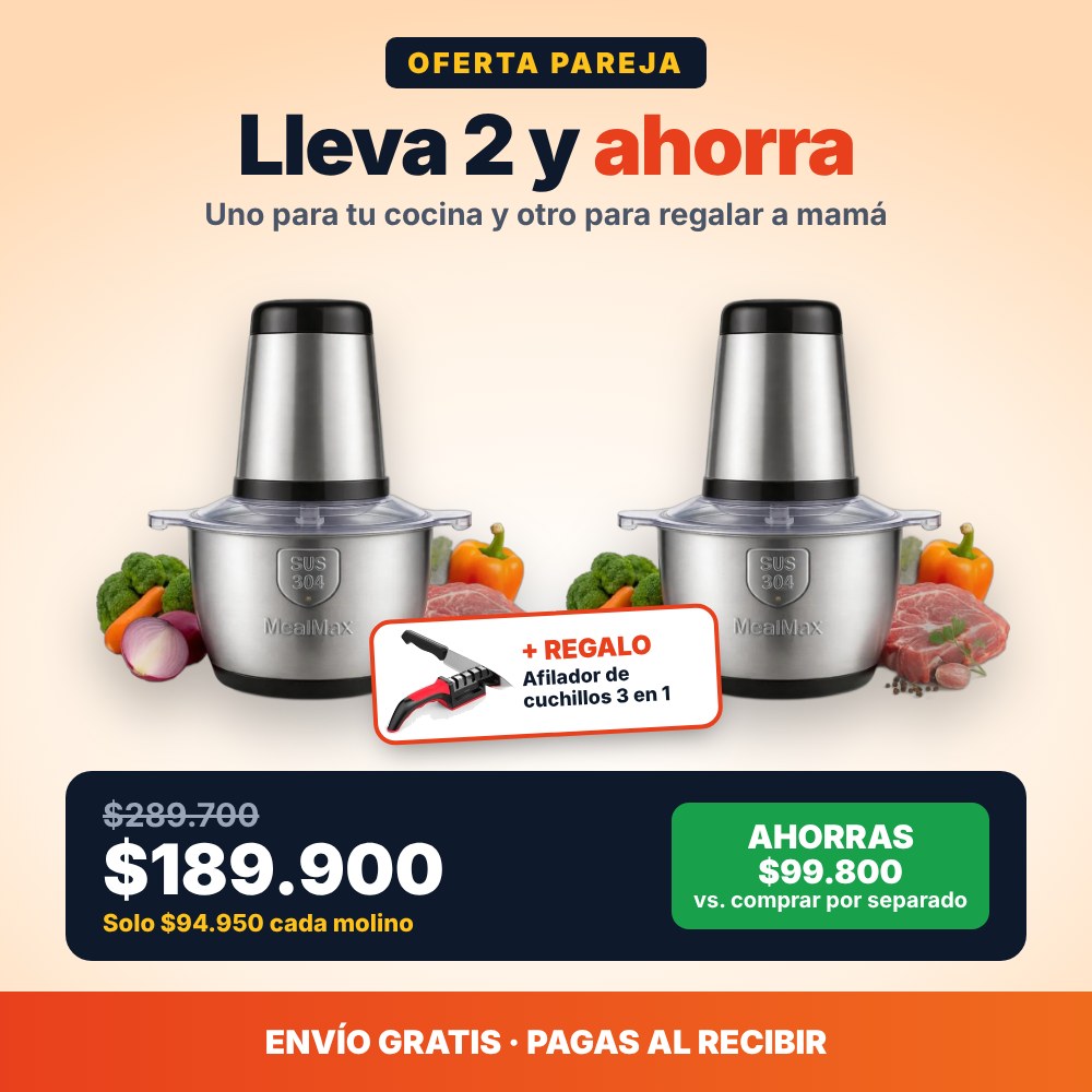 Lleva 2 molinos + afilador de regalo